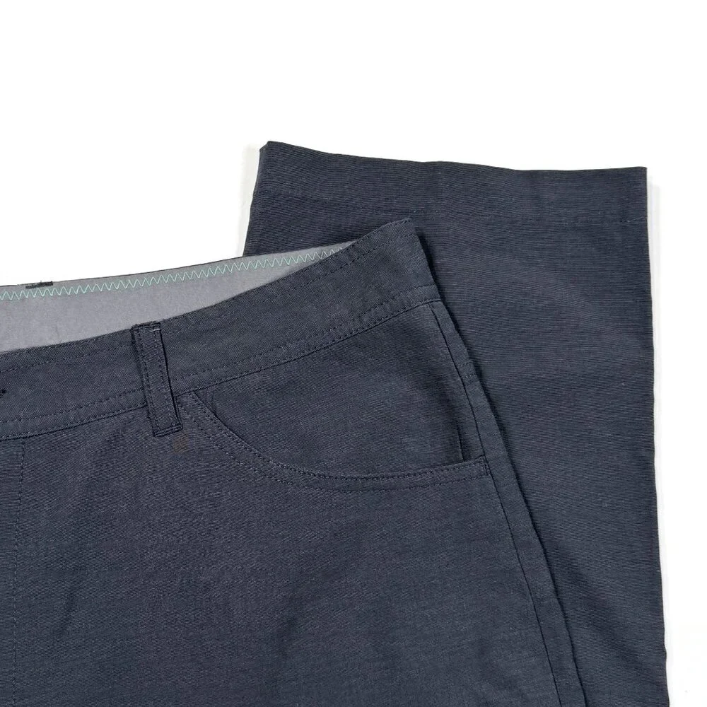 Linksoul 5 Pocket Pants Mens 36 x  27 Gray Golf Stretch Lightweight Short 36S‎